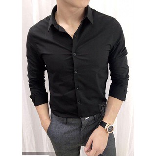 [Hot]Áo sơ mi nam CAO CẤP trơn nhiều màu,ÁO SƠ MI NAM TRƠN DÀI TAY ảnh cận cảnh bosi