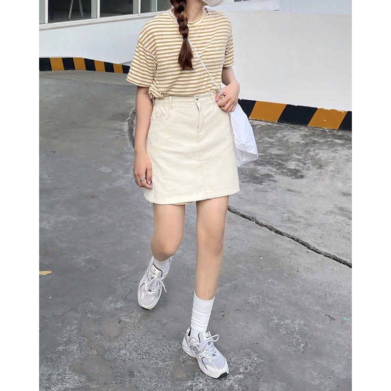 Chân váy kaki lưng thun form chữ A LEN clothing