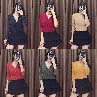 ÁO NHŨ VẠT CHÉO TAY DÀI