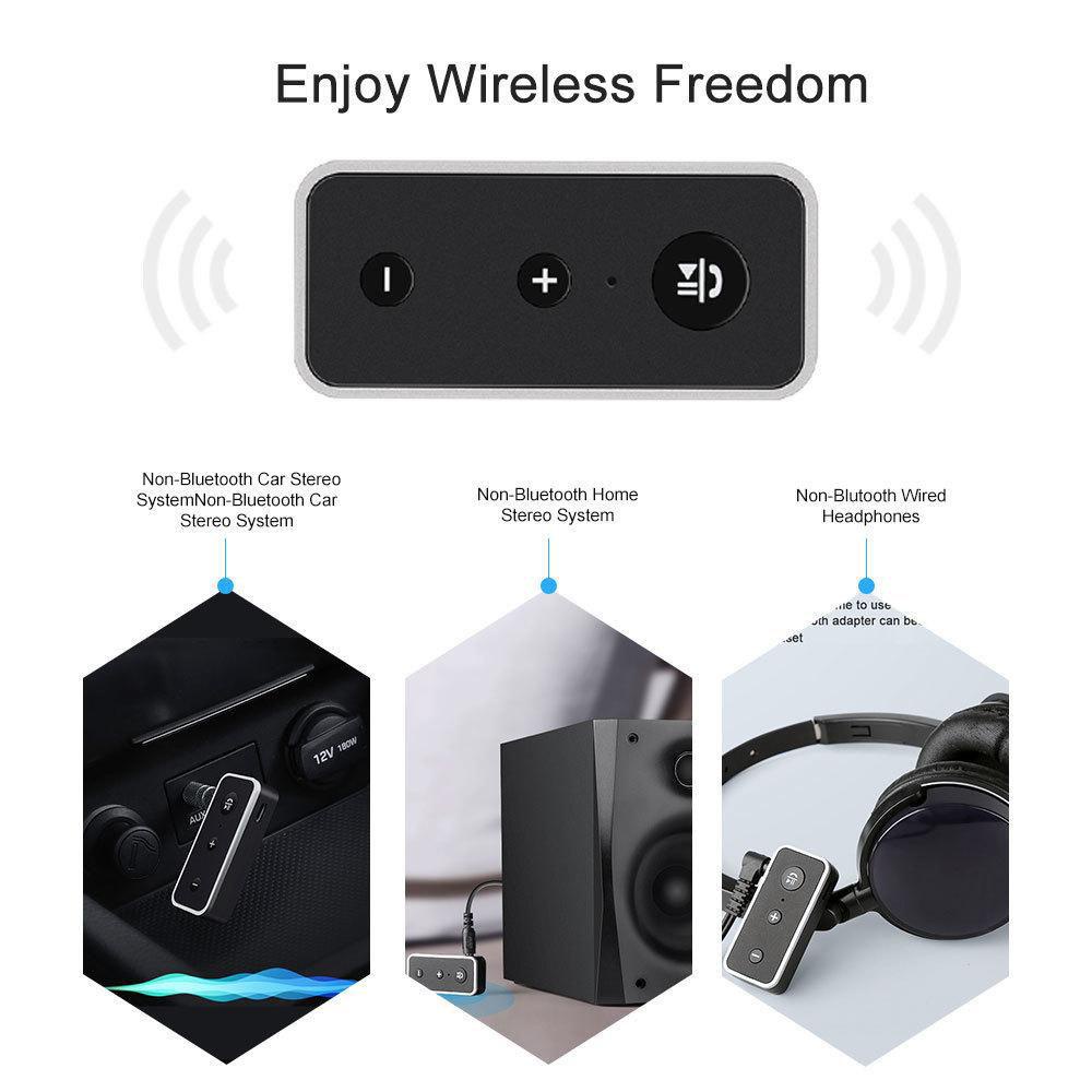Usb Nhận Tín Hiệu Bluetooth 5.0 Kèm Dây Cáp Âm Thanh 3.5mm