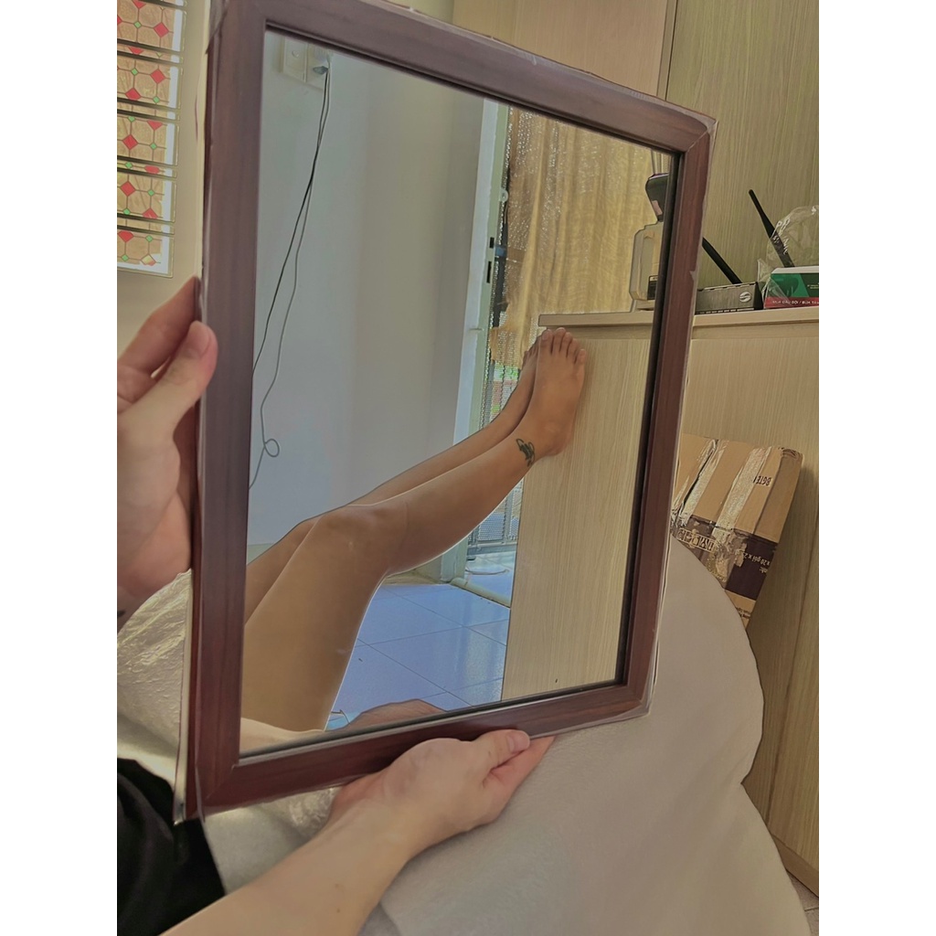 Gương Soi Để Bàn,Treo Tường -Gương Chữ Nhật Nhật Kích Thước A3,A4 - Gương Soi Giá Rẻ Bảo Hành Gãy Vỡ