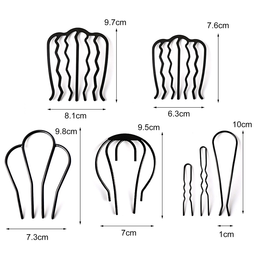 Lược Kim Loại Tạo Kiểu Tóc Búi Gợn Sóng