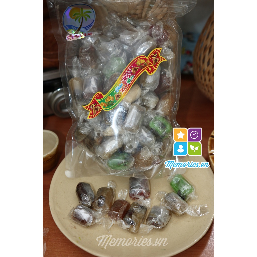 Kẹo chuối cuộn 6 vị, mứt mãng cầu 7 vị 500g nhà làm - Quà Tết chất lượng cao Memories - Đặc sản Bến Tre, chất lượng