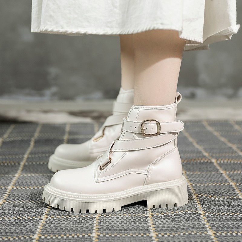 Giày Bốt Martin Mỏng Đế Dày Phong Cách Anh Quốc Thời Trang Mùa Hè Cho Nữ