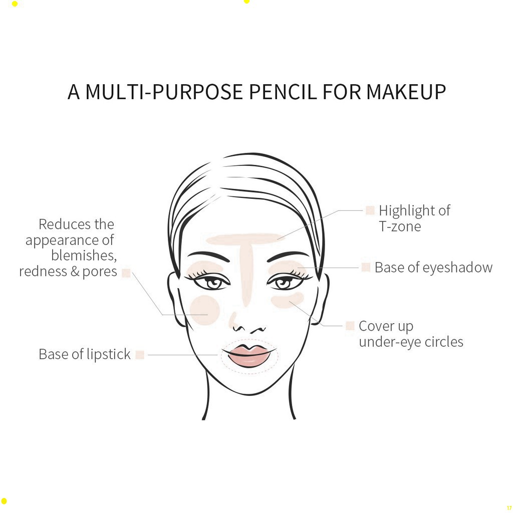 Bút Che Khuyết Điểm MeNow - bút Fix Makeup Không Trôi Không Thấm Nước, chì phấn che mụn, tàn nhang mặt MEE