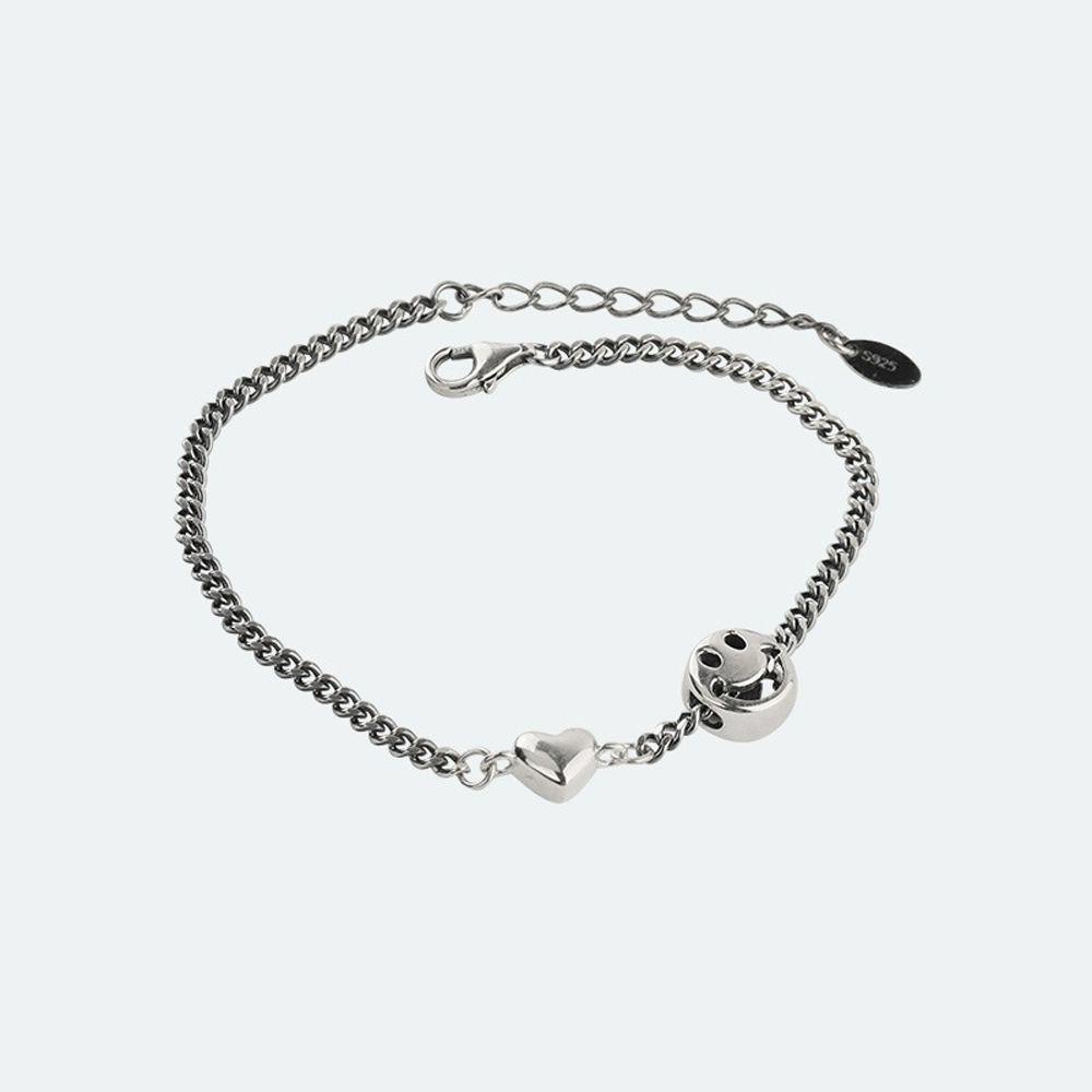 Vòng Tay VANES1 Chất Liệu Thép Titan Phong Cách Hàn Quốc Cho Nam Nữ