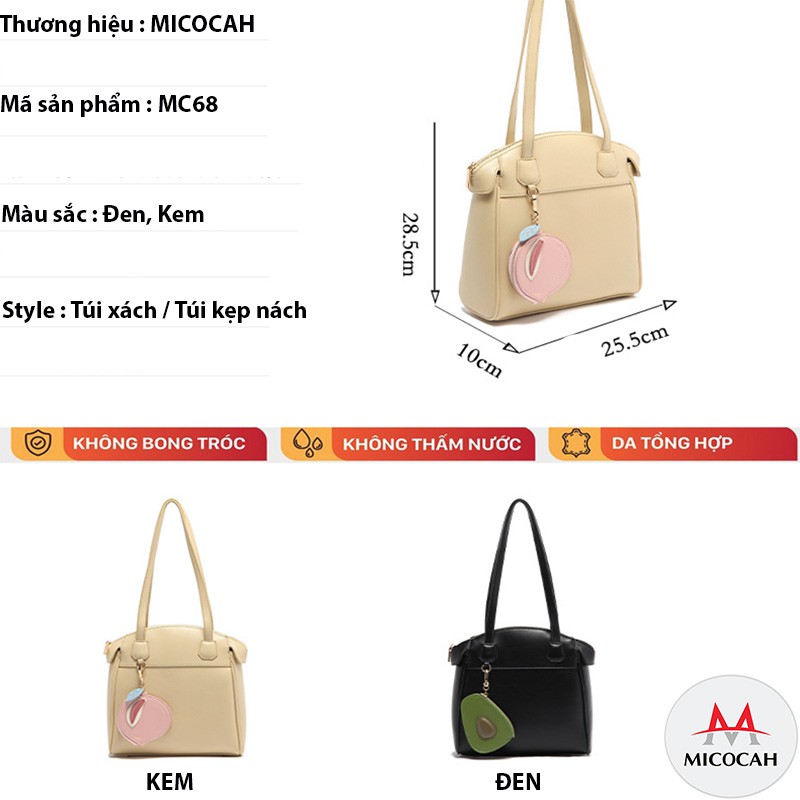 Túi Xách Nữ Kẹp Nách Chính Hãng MICOCAH Dáng Công Sở Phong Cách Vintage MC68 -Micocah Mall