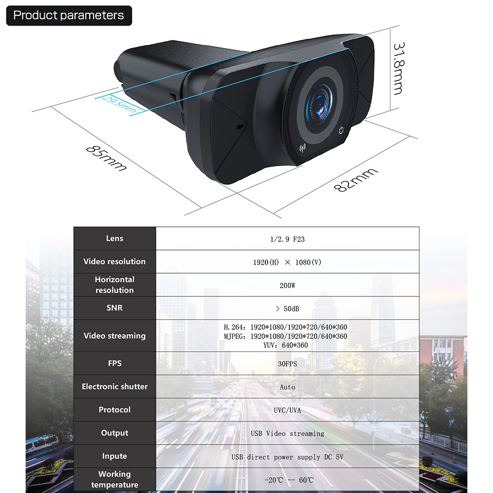 Webcam Kẹp 1080P Màn Hình Tích Hợp Míc - Webcam Máy Tính Hỗ Trợ Học Trực Tuyến, để bàn | BigBuy360 - bigbuy360.vn