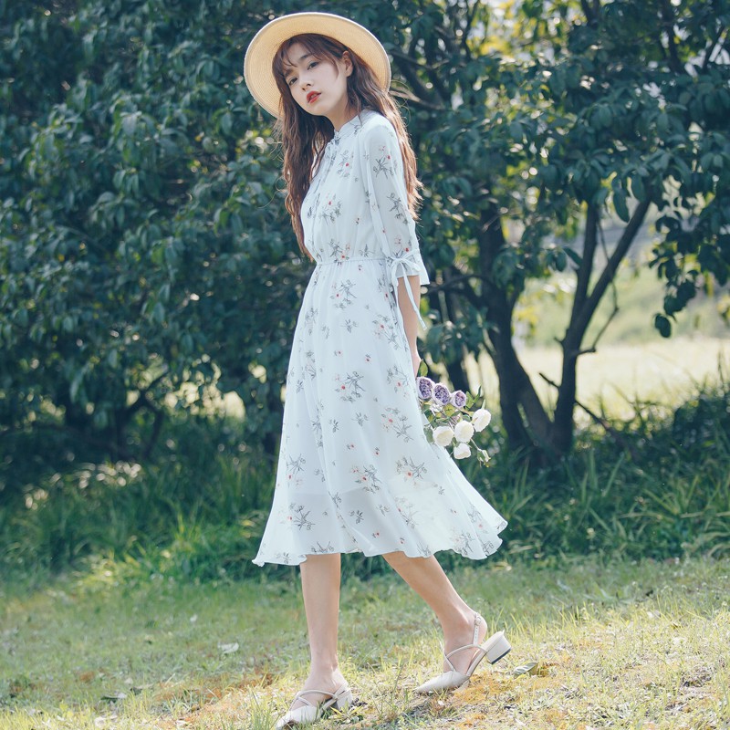 Váy voan hoa tiểu thư Ulzzang siêu xinh - A372 | BigBuy360 - bigbuy360.vn