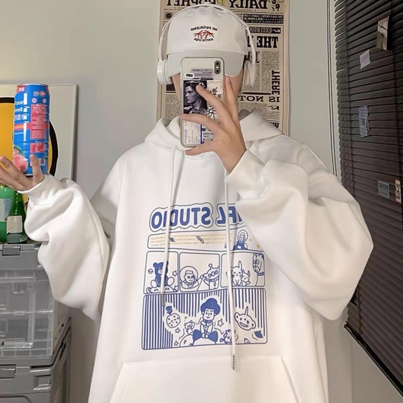 Áo Hoodie Form rộng Unisex Nam/ Nữ chất Nỉ bông cực mịn ấm siêu xinh ( Kèm Ảnh + Video thật cận chất vải) | BigBuy360 - bigbuy360.vn