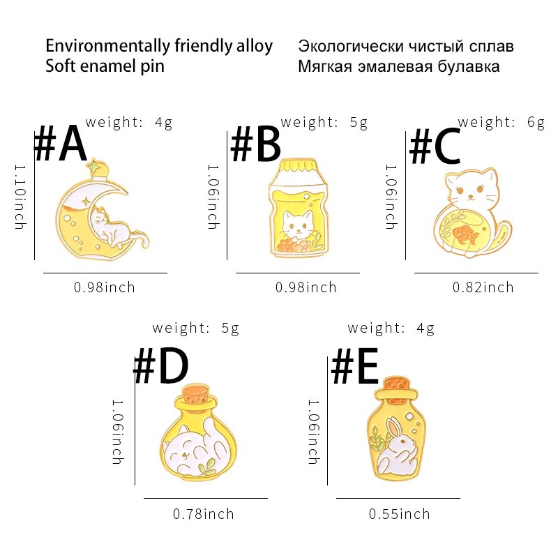 Ghim cài áo hình chai nước hoạt hình đáng yêu