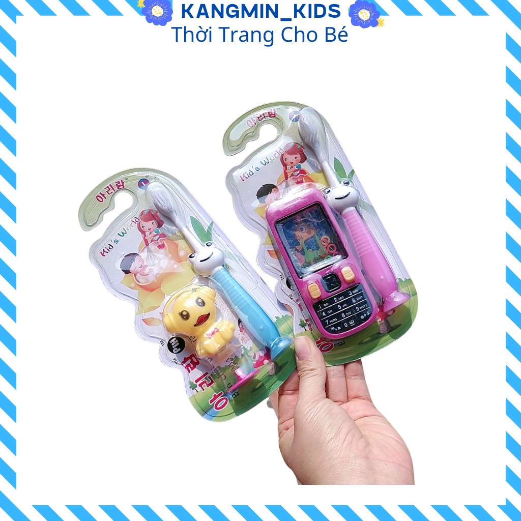 Bàn chải đánh răng cho bé Kangmin, bàn chải răng bé trai bé gái Kids Word siêu mềm, Đồ cho bé 1_ 6 T