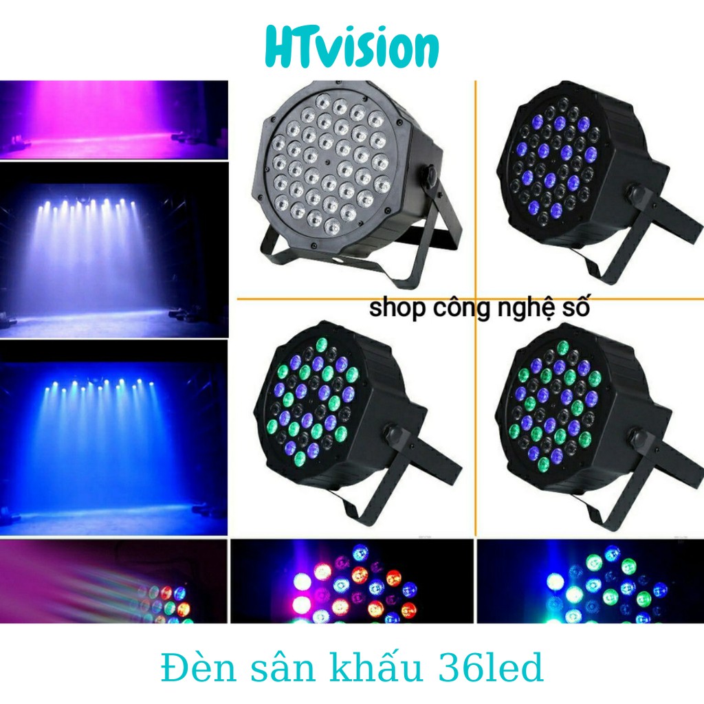 Đèn led sân khấu Flat Par Light 36 Led-FEESHIP- cảm ứng âm thanh-7 màu hiệu ứng