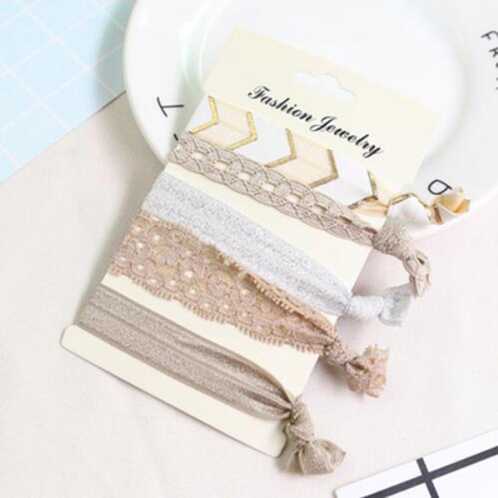 Set 6 Dây Buộc Tóc Co Giãn Nhiều Màu Thời Trang Cho Nữ