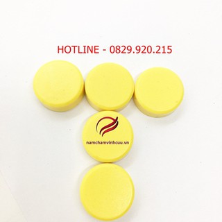 10 chiếc nam châm gắn bảng trơn nhỡ màu vàng