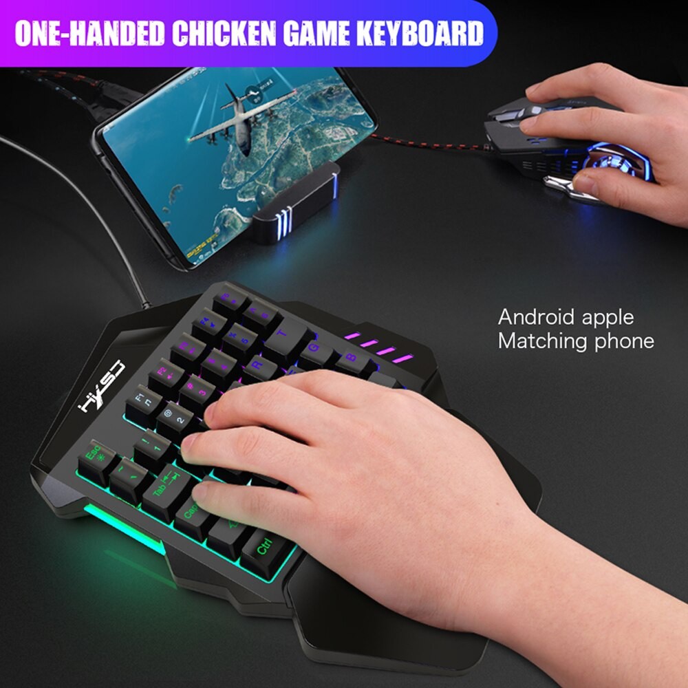 Bàn phím chơi game bán cơ HXSJ V100 Led RGB - Gaming Keybroad Led RGB