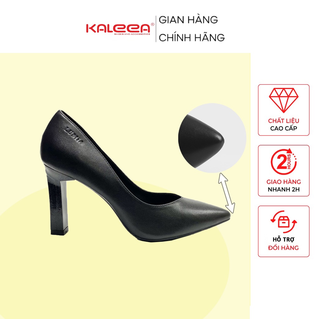 Giày Cao Gót Nữ Kaleea BK10 Giày Da Đế Cao 8p