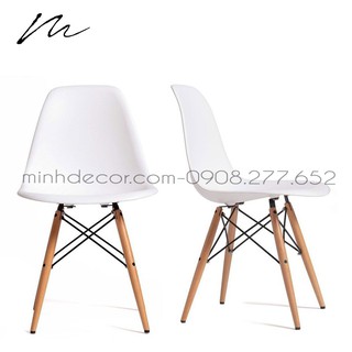 [Giao Nhanh 2h HCM] Ghế dựa chân gỗ màu trắng Eames