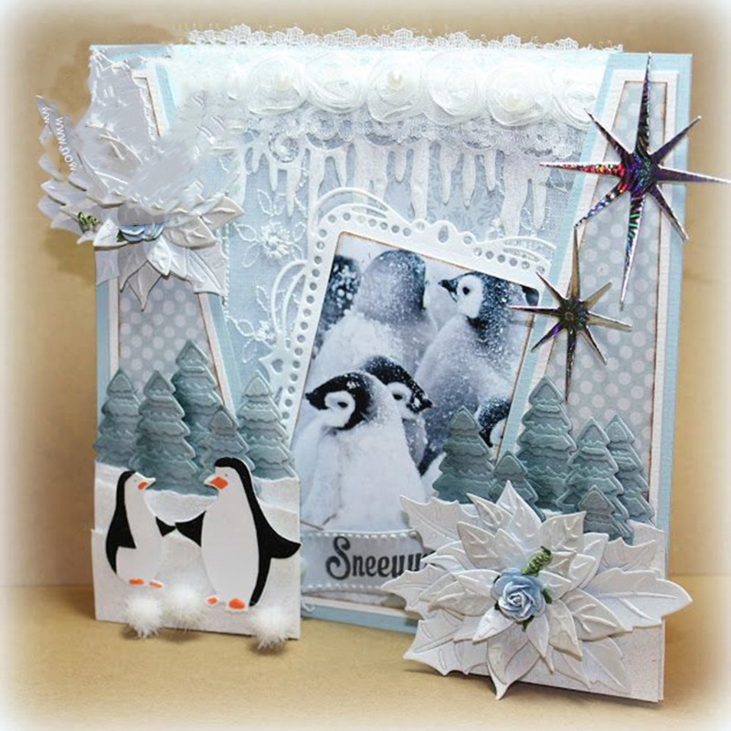 Khuôn Cắt Giấy Kim Loại Hình Bông Tuyết Xinh Xắn