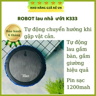 Robot Lau Nhà Ướt Máy Lau Nhà Thông Minh Tự Động Xoay Pin Sạc Model K333 [ Kho Hàng Giá Rẻ VN ]