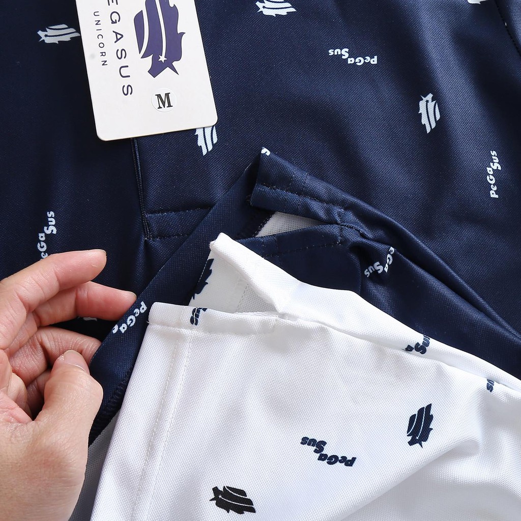 Áo polo nam họa tiết PEGASUS201 2M - Áo thun nam trung niên chất liệu cotton lạnh cực đẹp, form suông thoải mái