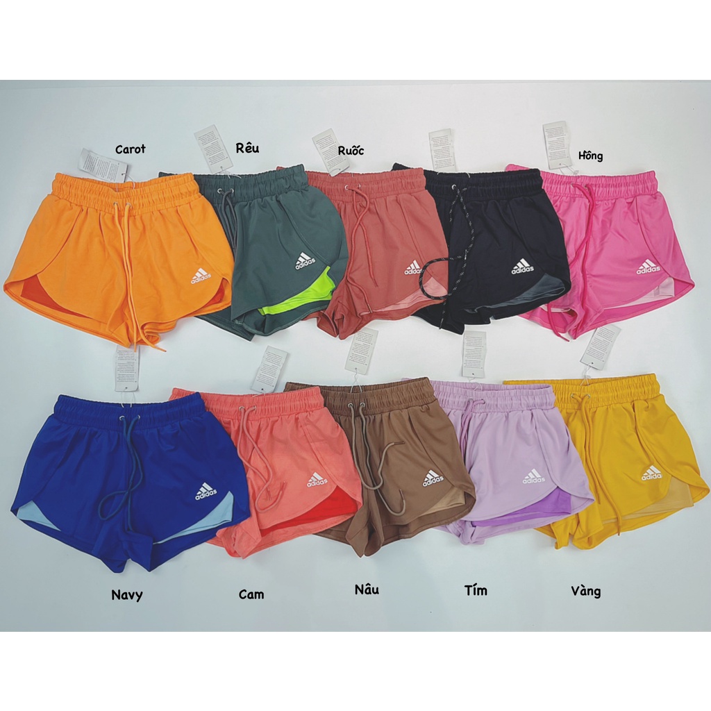 Quần Đùi 2 Lớp Thể Thao Nữ Adi Thun Polly