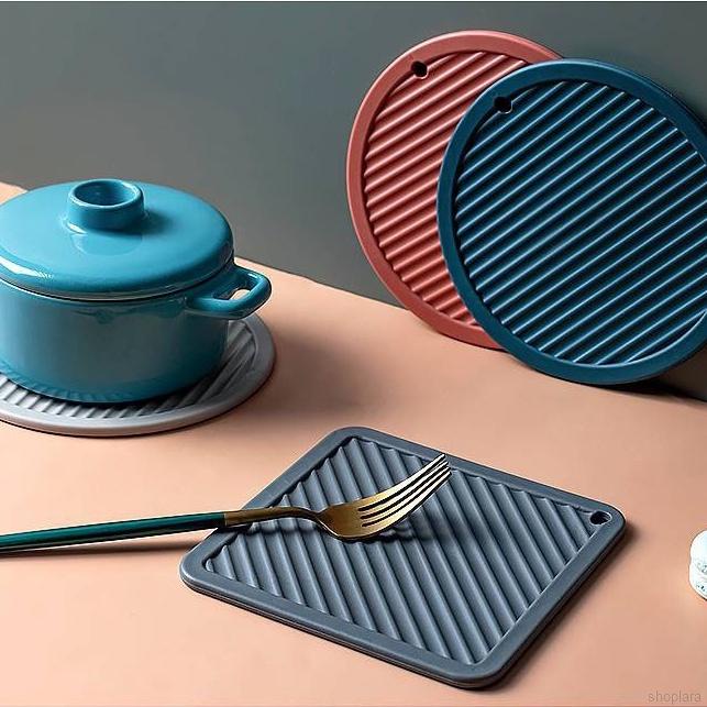 Tấm lót nồi bằng silicon cách nhiệt chống trượt đa năng tùy chọn màu sắc