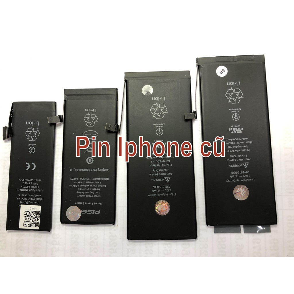 2021- Pin Iphone dung lượng chuẩn quaker cho IP 5, 5s, 6, 6s, 7, 7plus cũ và mới chuẩn như pin zin chính hãng, bán kèm s