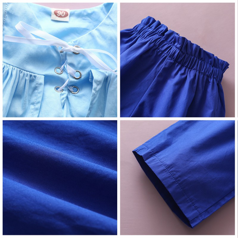 Set Áo Thun Tay Ngắn &amp; Quần Dài Cho Bé Gái