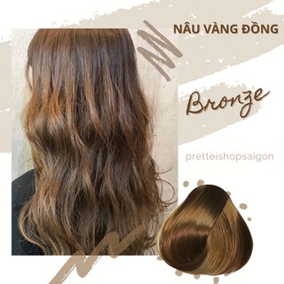 [kèm Trợ Nhuộm+Ủ tóc] Kem Nhuộm Tóc Màu NÂU VÀNG ĐỒNG - Không Tẩy