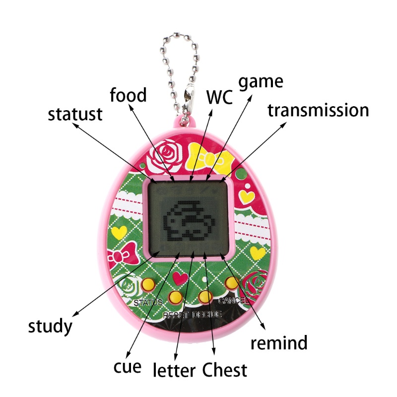 Máy chơi game điện tử nuôi thú ảo màn hình LCD kèm móc khóa