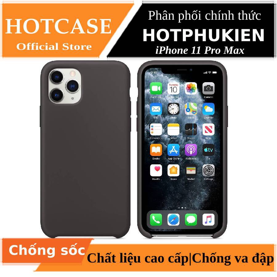 Ốp lưng chống sốc silicon case cho iPhone 11 Pro Max hiệu HOTCASE (siêu mềm mịn, chống va đập, chống trầy) - Hàng chãng