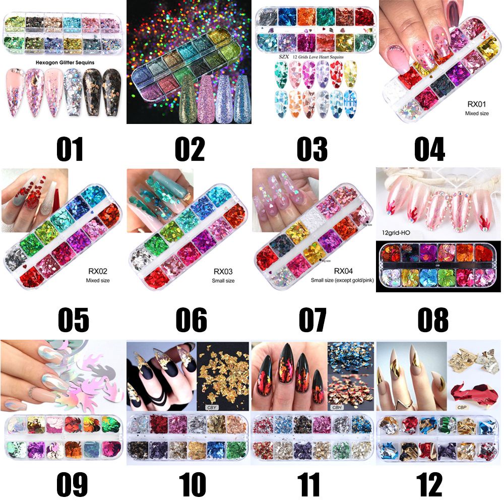 Phụ Kiện Sequin Vỏ Sò Lấp Lánh Tự Nhiên Trang Trí Móng Tay Nghệ Thuật