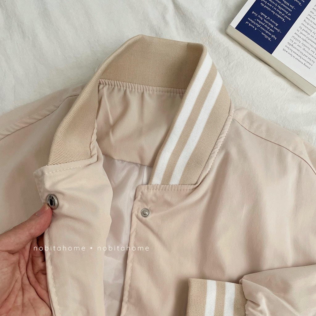 NOBITA HOME - ÁO KHOÁC BÓNG CHÀY TRƠN MÀU BLACKROD