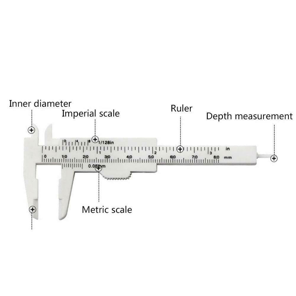 Thước Đo Nhựa Mini Cầm Tay 80Mm G9W9 Vernier B0Q7