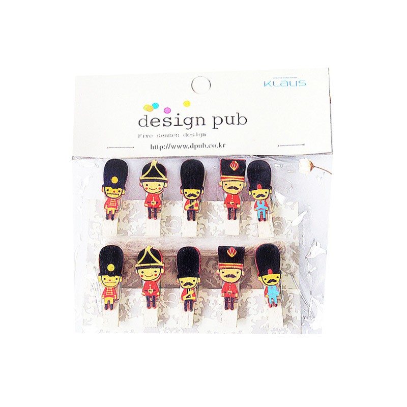 Kẹp gỗ kẹp ảnh mini hình chú lính chì ngộ nghĩnh - phụ kiện Handmade