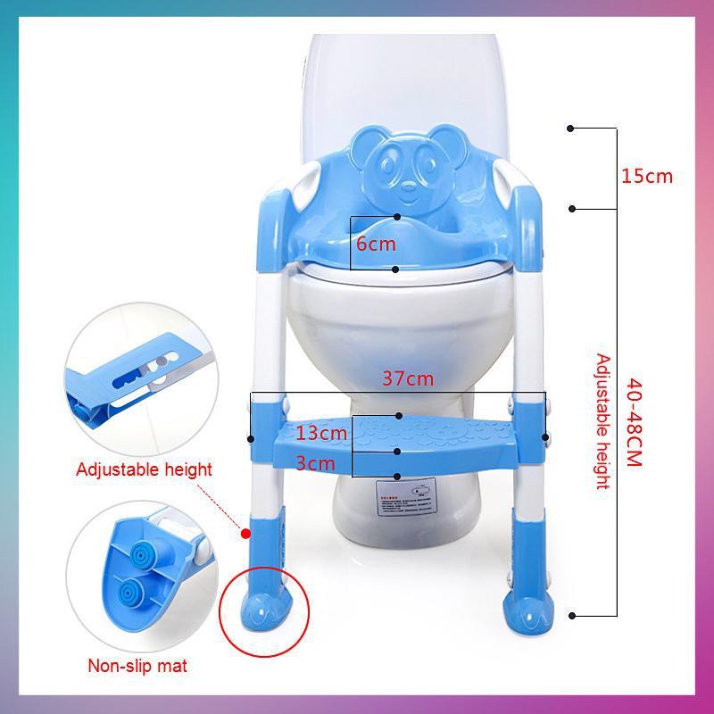 Ghế Ngồi Vệ Sinh Có Thang Tự Chủ Cho Bé Phát Triển Khả Năng