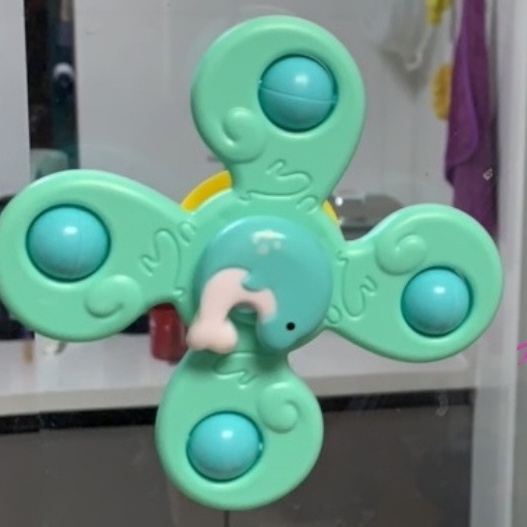 Đồ chơi con quay spinner hình cá heo đáng yêu 4 cánh vui nhộn cho bé, nhựa ABS an toàn