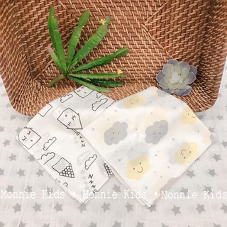 Set 10 khăn sữa sợi tre 2 lớp cho bé Cordi-i 35x35cm, khăn sữa xô cho bé sơ sinh - Monnie Kids