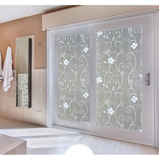 Decal Dán Kính Hoa Dây Trắng