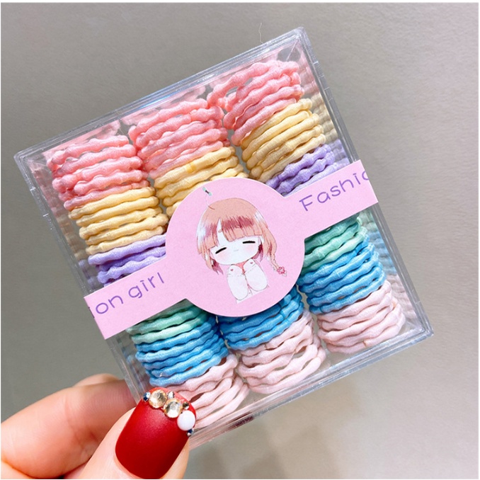 Sets 90 dây chun buộc tóc cho bé yêu xinh xắn, nhiều màu sắc