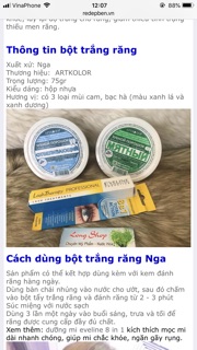 Bột trắng răng Nga