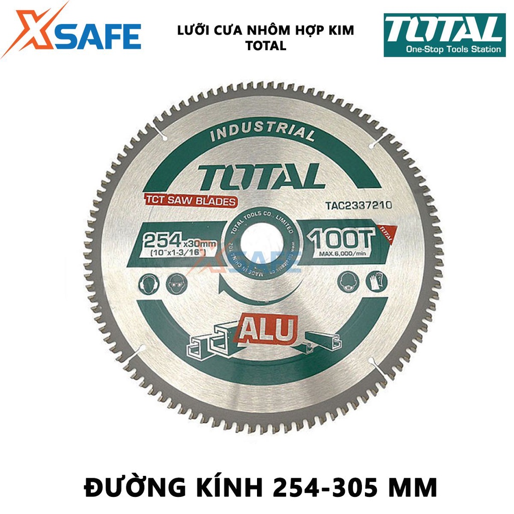 Lưỡi cưa nhôm TOTAL | Lưỡi cưa nhôm hợp kim TCT, Số răng: 100-120 Kiểu răng cưa: TCT, dùng để để cắt/cưa gỗ linh hoạt