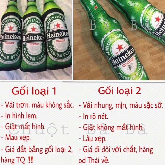 Gối ôm Heniken cỡ đại