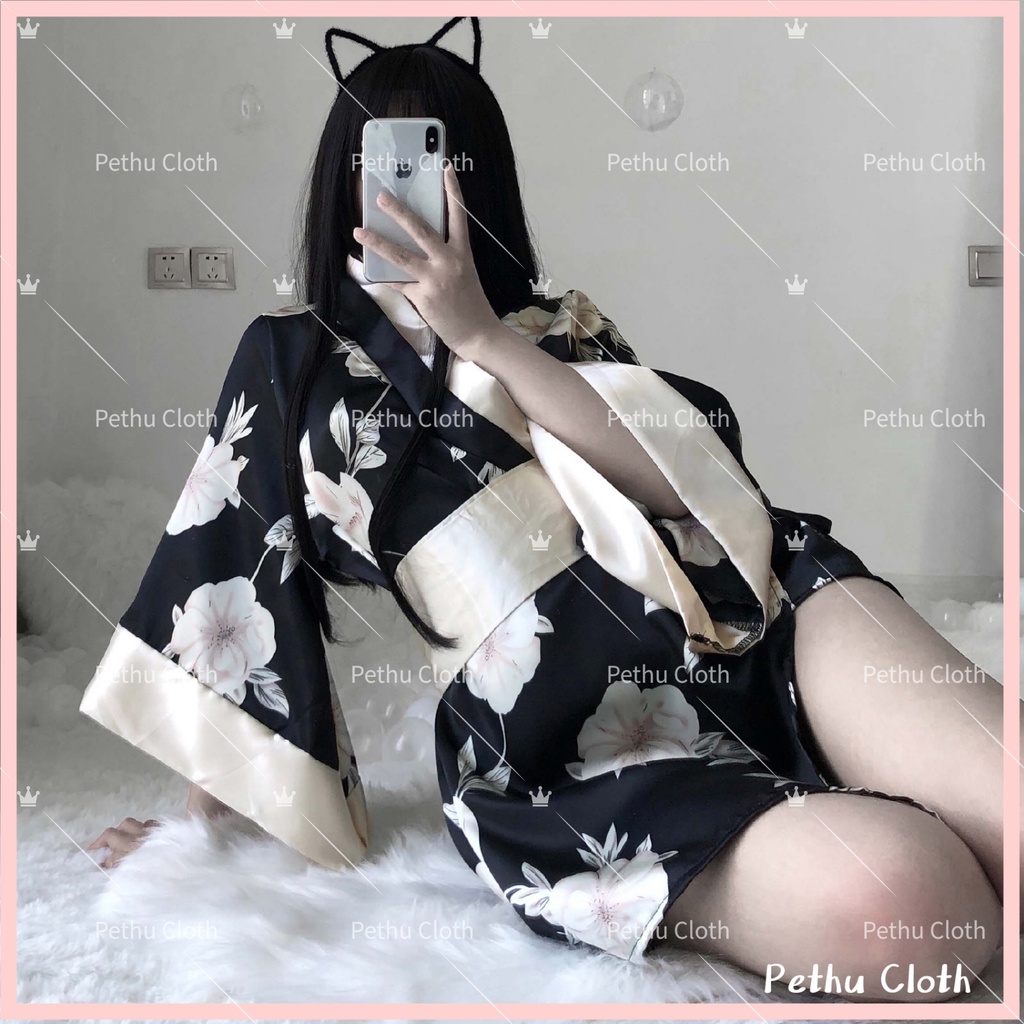 （Q1,HCM）😊Sexy Đồ Ngủ🌺 kimono nhật bản gợi cảm cosplay phong cách quyến rũ Freesize 40-65kg---020