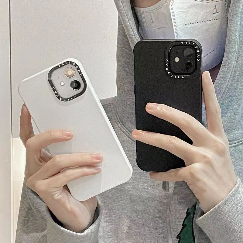Ốp điện thoại silicone mềm nhám chống rơi và sốc cho iPhone 13 12 11 Pro Max XR X XS MAX 7 8 Plus