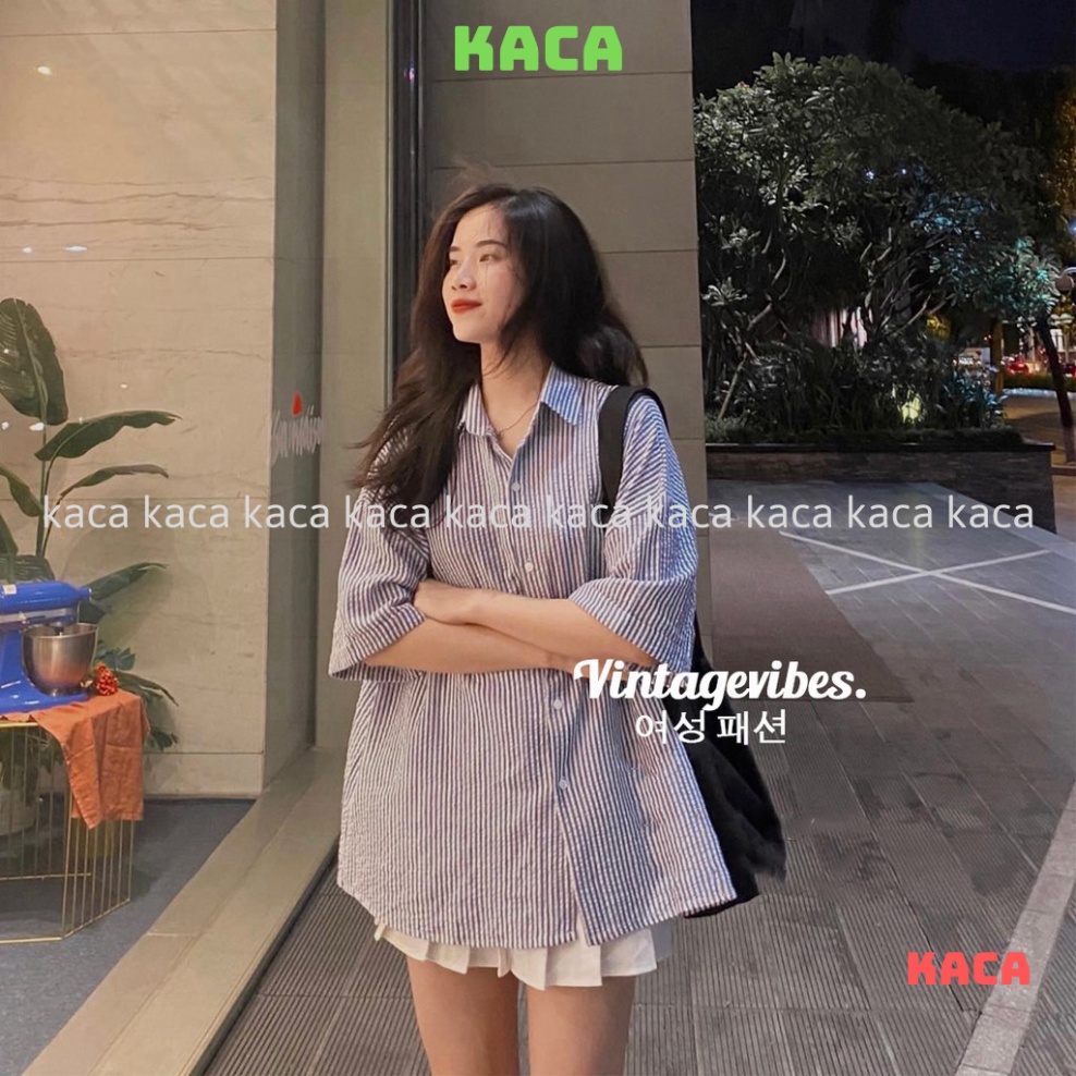 [FREESHIP] Áo sơ mi Hàn Quốc dáng rộng kẻ sọc nhiều màu Ulzzang (hàng QC) - Ảnh thật 1000% kaca
