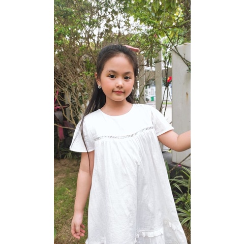 Váy cho bé gái ALBER KIDS công chúa trắng Elsa xinh đẹp Angel Dress cho trẻ em 2,3