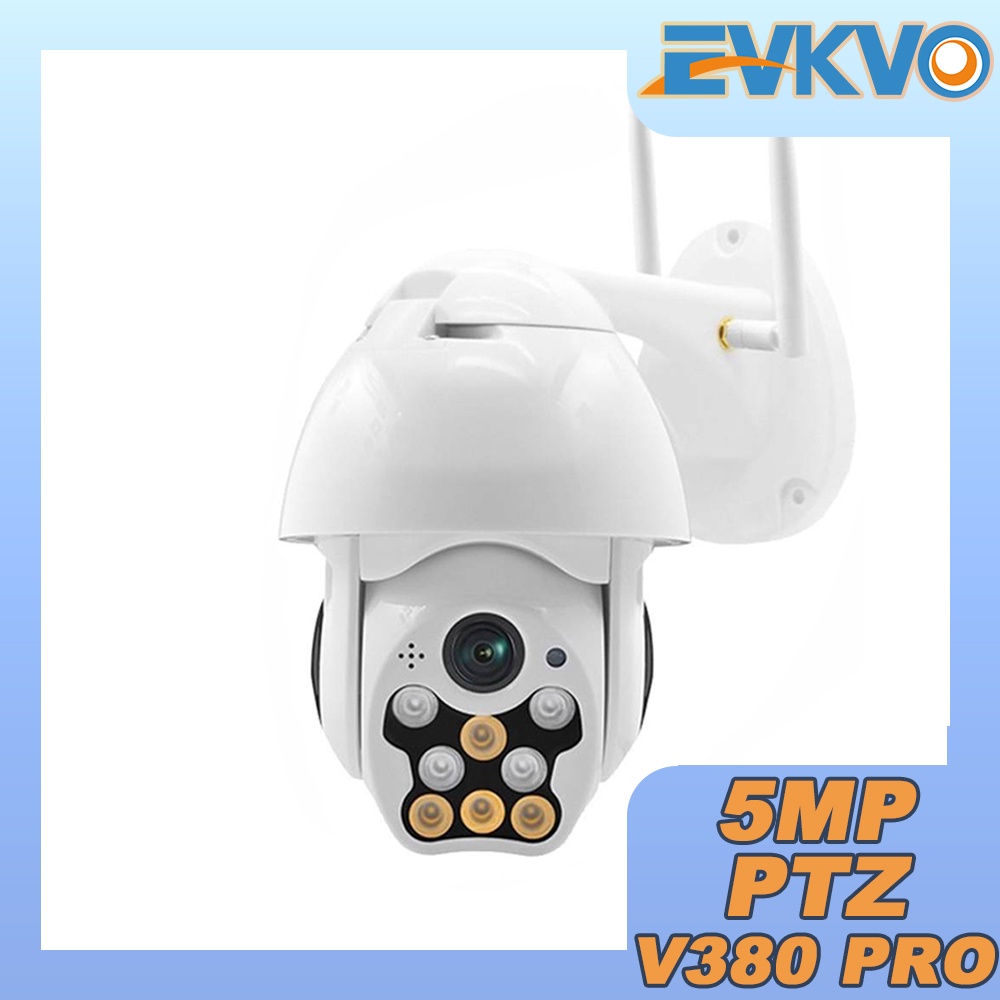 EVKVO - Tầm nhìn ban đêm đầy đủ màu sắc - 4x Digital ZOOM - V380 PRO Full HD 5MP Mini Outdoor Waterproof Wireless WIFI PTZ IP Camera CCTV