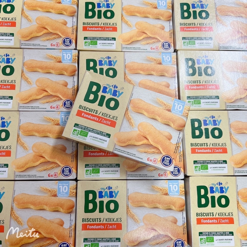 (HÀNG AIR) BÁNH QUY ĂN DẶM BABY BIO NỘI ĐỊA PHÁP  DÀNH CHO BÉ TỪ 10M